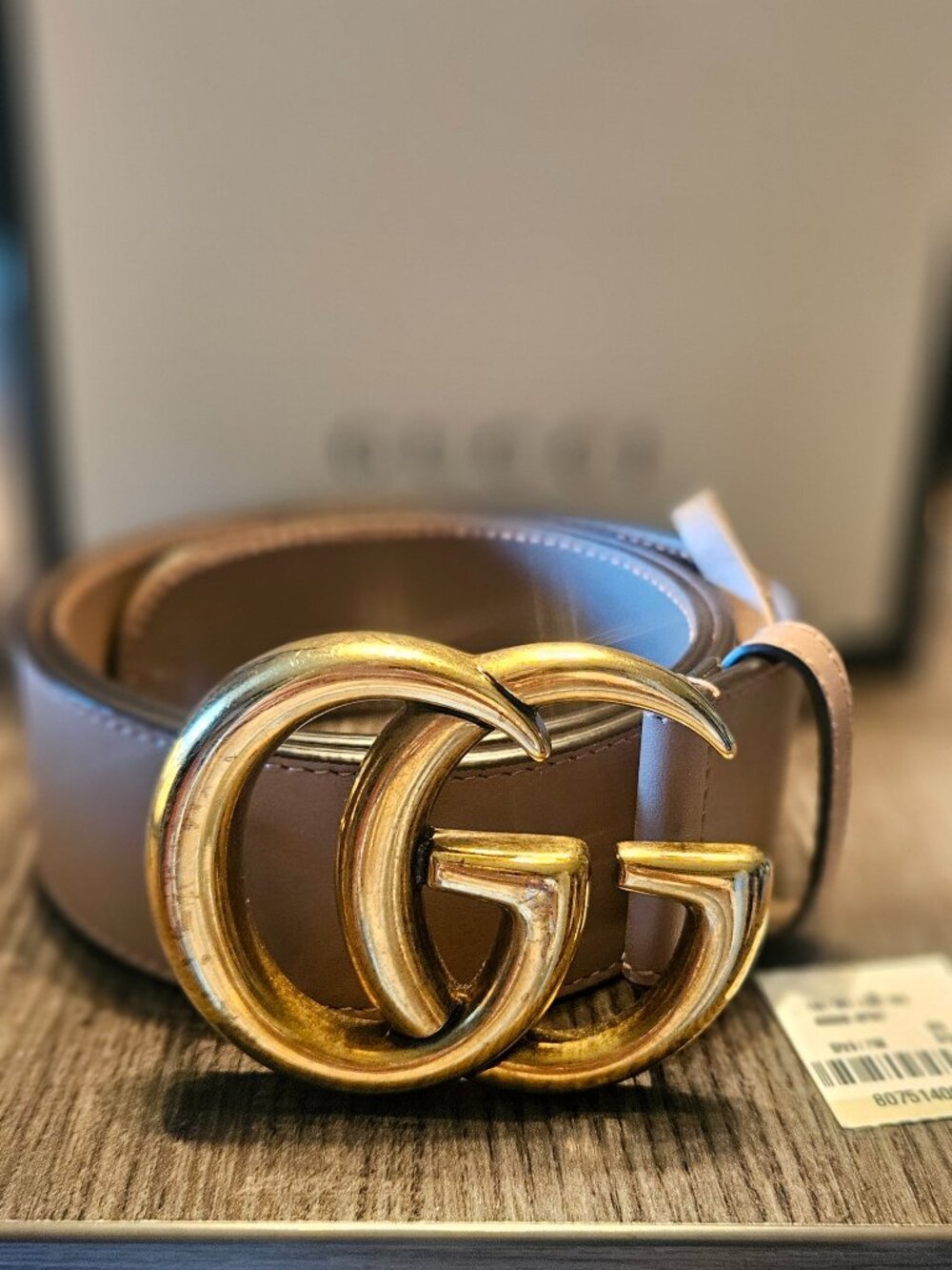 Gucci GG Marmont Wide Leather Belt Size 75